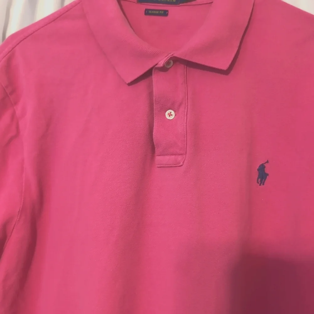 Polo Ralph Lauren Classic Fit Men's Short Sleeve Pink‎ Collared Polo Shirt Sz XL